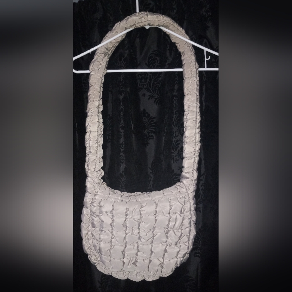 Wild Fable Beige Quilted Shoulder Bag